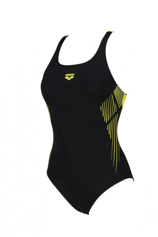 Arena W Streak swim pro back one black-soft green