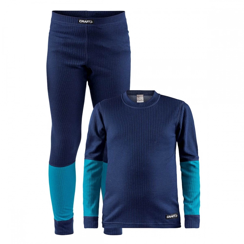 Craft Baselayer Set Junior maritime/zen