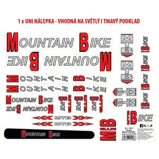 Force 4 MTB nálepky na rám, 37x27cm