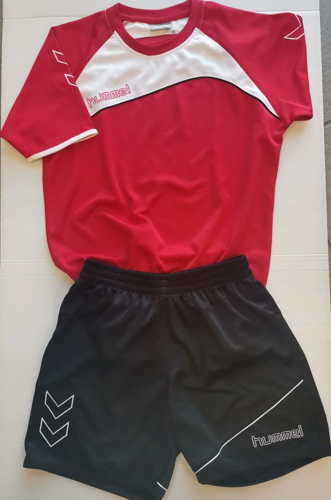 Hummel komplet Jr. červená-bílá/černá