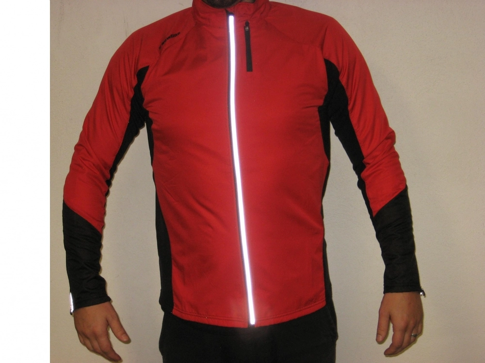 Newline Full Zip Tech Shirt červená- černá