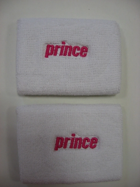 Prince Wristband bílá, růžová potítka