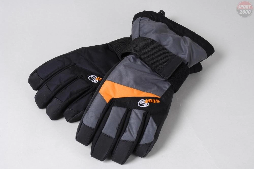 Stuf Allmen šedá-oranžová snowboardové rukavice pánské